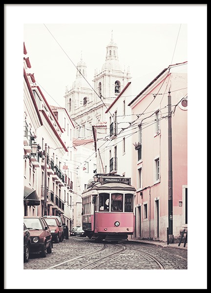 Pink Tram Poster nel gruppo Poster / Fotografia presso Desenio AB (10642)