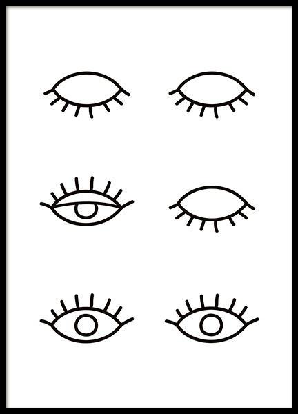 Eyes On You Poster in der Gruppe Poster / Schwarz-Weiss bei Desenio AB (10843)