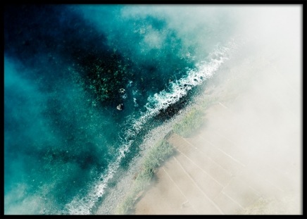 Beach and Sea Aerial Affiche dans le groupe Affiches / Nature / Tropical chez Desenio AB (12063)