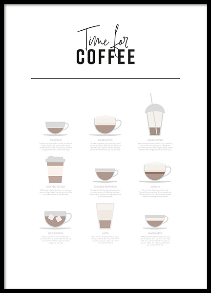 Coffee Drinks Affiche dans le groupe Affiches / Affiche citation chez Desenio AB (12667)