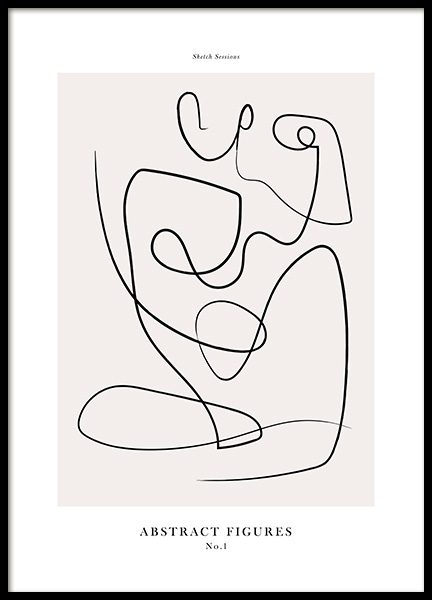Abstract Figures No1 Poster in der Gruppe Poster / Kunstdrucke bei Desenio AB (12694)