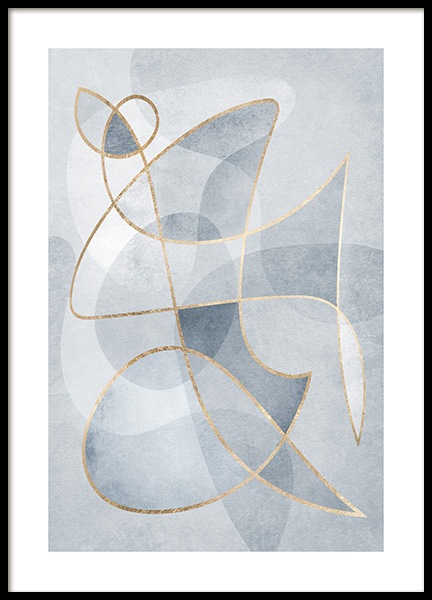 Abstract Blues No1 Poster in der Gruppe Poster / Kunstdrucke bei Desenio AB (13120)