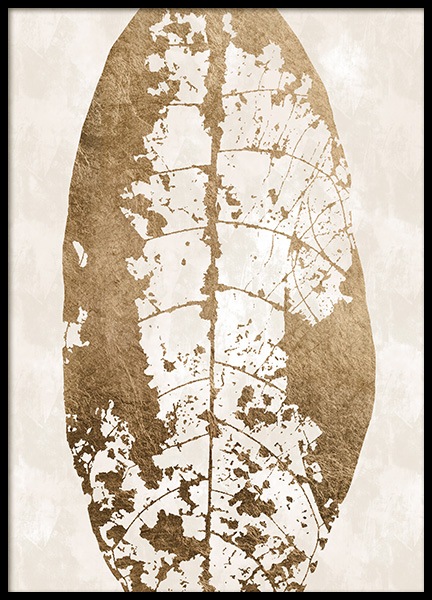 Golden Leaf Skeleton Poster nel gruppo Poster / Grafica presso Desenio AB (13441)