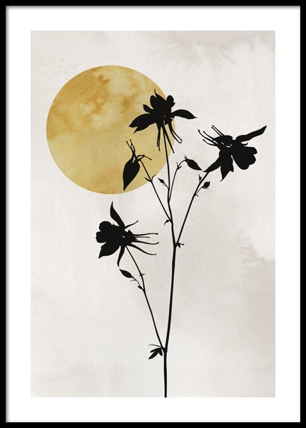 Flower Silhouette Poster in der Gruppe Poster / Kunstdrucke bei Desenio AB (14664)