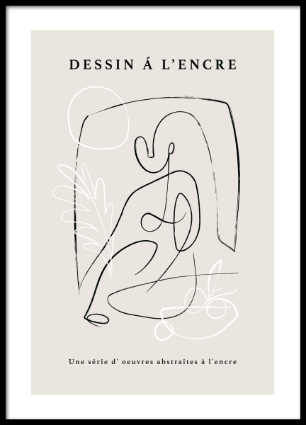 French Sketch No2 Poster in der Gruppe Poster / Kunstdrucke / Line Art bei Desenio AB (14766)