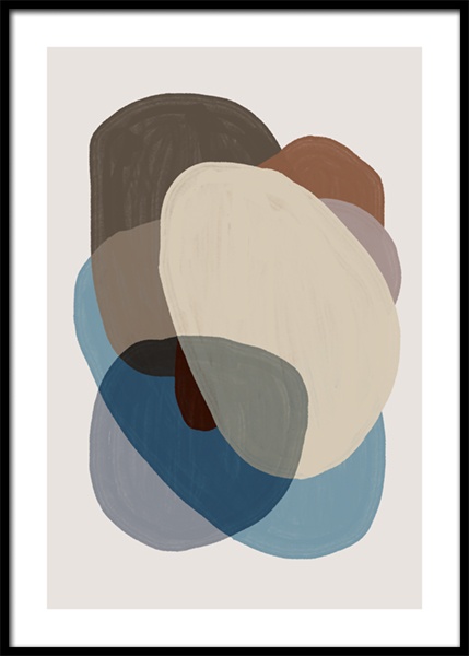 Browns and Blues No2 Poster nel gruppo Poster / Arte presso Desenio AB (14894)
