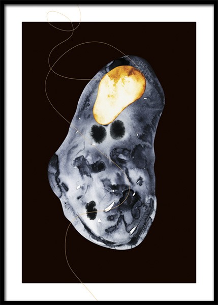 Anthracite Stones No1 Poster in der Gruppe Poster / Kunstdrucke / Abstrakte Kunst bei Desenio AB (14911)