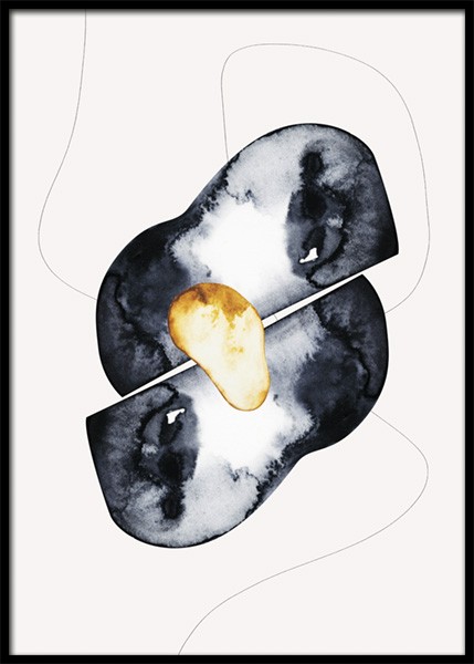 Anthracite Stones No2 Poster nel gruppo Poster / Arte / Arte astratta presso Desenio AB (14912)