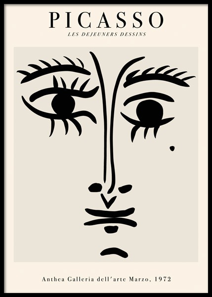 Picasso Face Drawing Affiche dans le groupe Affiches / Art chez Desenio AB (14925)