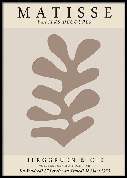Leaf Inspired by Matisse Poster nel gruppo Poster / Arte presso Desenio AB (14926)