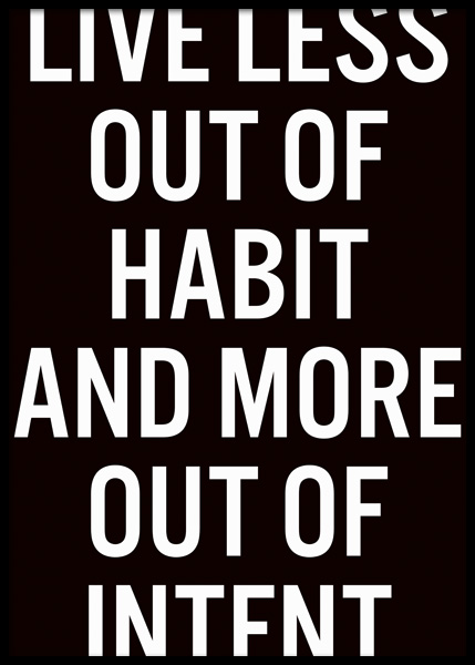 Live Out of Intent Affiche dans le groupe Affiches / Affiche citation / Inspiration chez Desenio AB (14942)