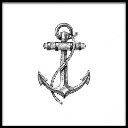 Anchor B&W Poster in der Gruppe Poster / Schwarz-Weiss bei Desenio AB (2309)