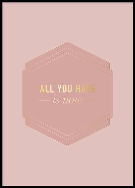 All You Have Pink Poster nel gruppo Poster / Testi e citazioni presso Desenio AB (2852)