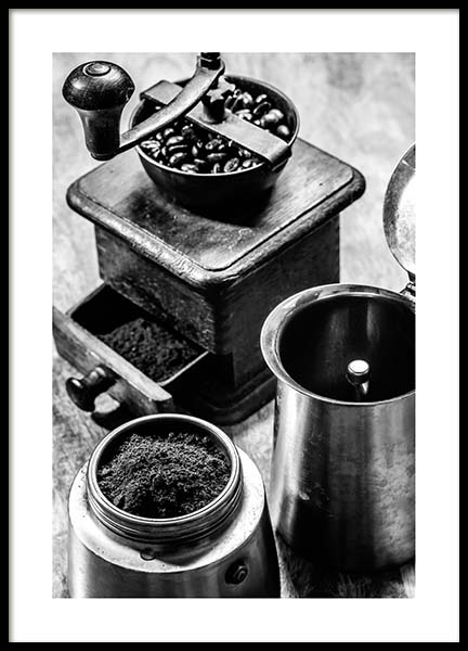 Moka Espresso Poster nel gruppo Poster / Bianco e nero  presso Desenio AB (3331)