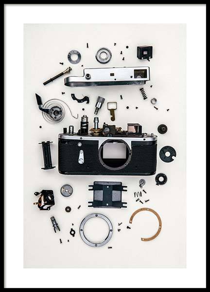 Disassembled Camera Poster in der Gruppe Poster / Fotografien bei Desenio AB (3732)