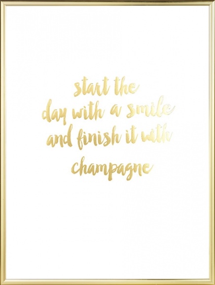 Affiche dorée, poster avec impression dorée