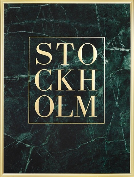 Stockholm Gold Green Marble, Affiche  dans le groupe Affiches / Cartes et villes chez Desenio AB (7955)