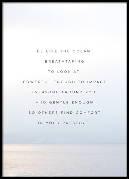 Be Like the Ocean Poster in der Gruppe Poster / Fotografien bei Desenio AB (co0033)