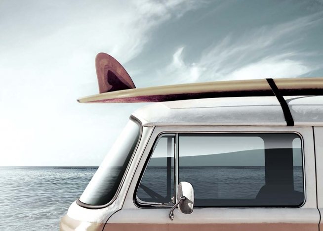 Surfers Van Orange Poster / Naturmotive bei Desenio AB (10672)