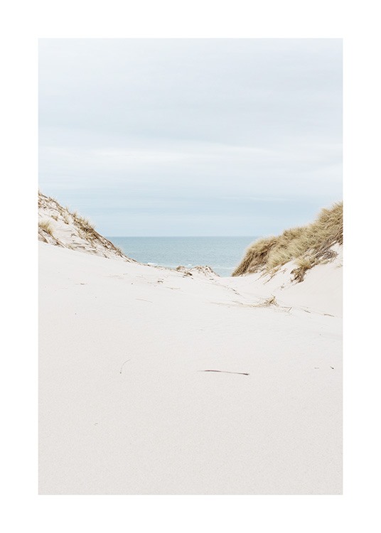 Sand Dunes by Sea Poster