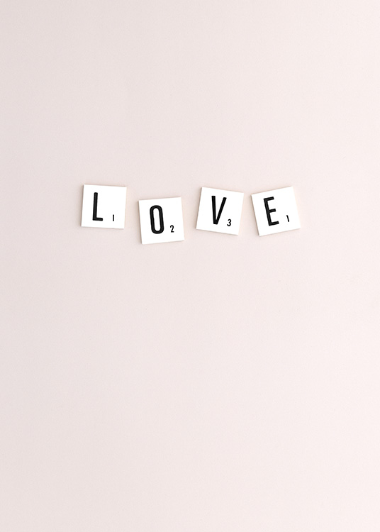 Scrabble Love Poster