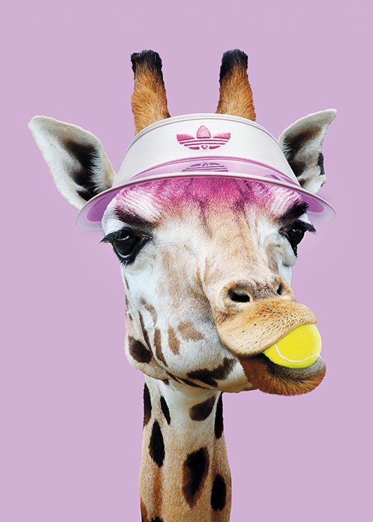 Tennis Giraffe Poster / Kinder bei Desenio AB (11020)