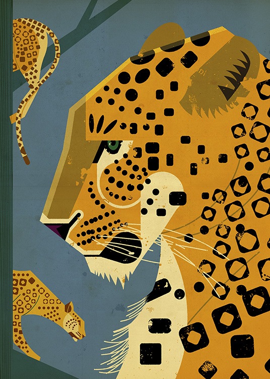 Vintage Leopard Poster / Animali presso Desenio AB (11026)
