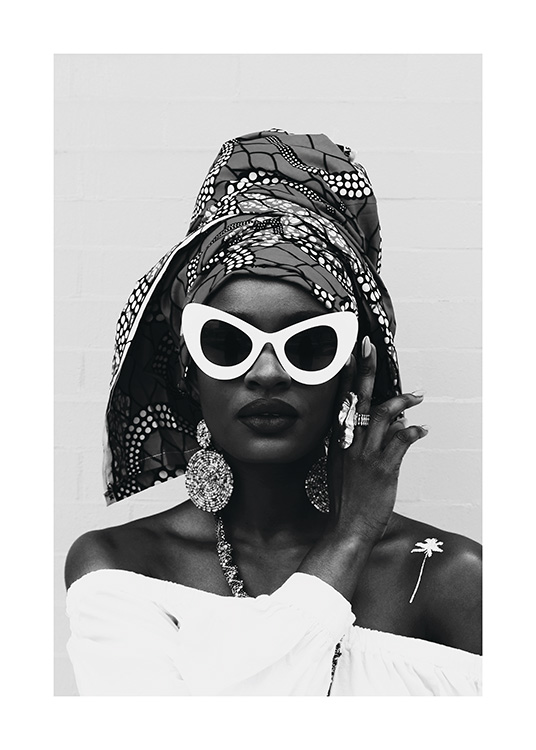 White Sunglasses Affiche