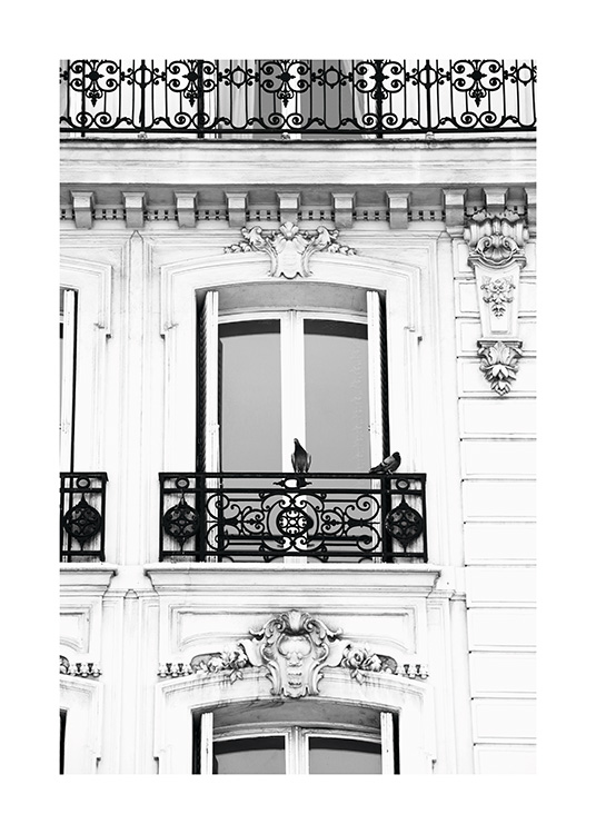 French Balcony Poster / Schwarz-Weiss bei Desenio AB (11342)