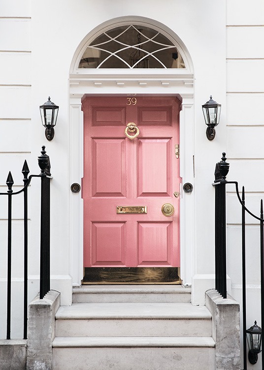 London Pink Door Poster / Fotografien bei Desenio AB (11368)