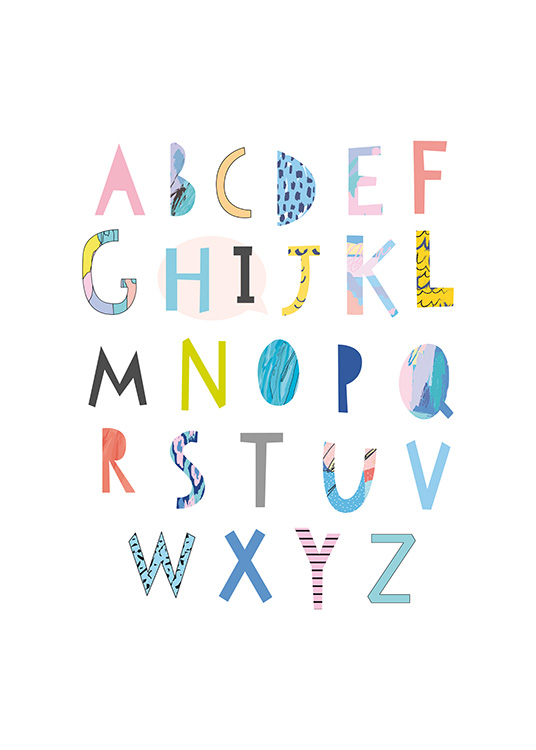Papercut Alphabet Poster / Kinder bei Desenio AB (11379)