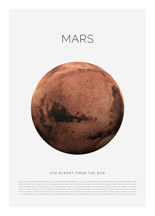 Planet Mars Poster / Kinder bei Desenio AB (11438)
