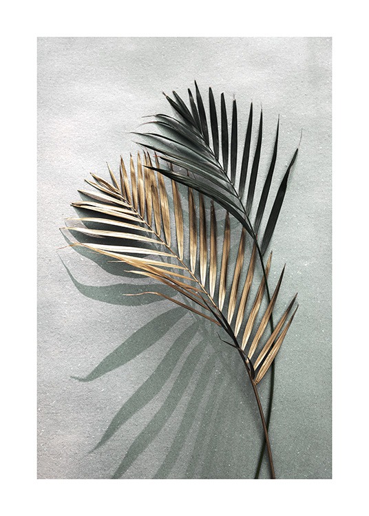 Gold and Green Shadow Poster