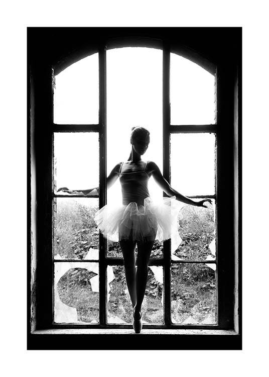 Window Ballet Poster / Schwarz-Weiss bei Desenio AB (11701)