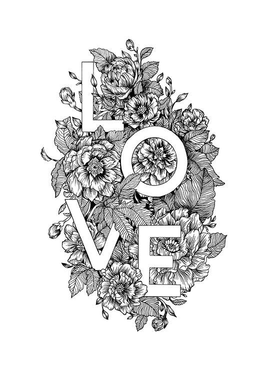 Blooming Love Poster / Testi e citazioni presso Desenio AB (11736)