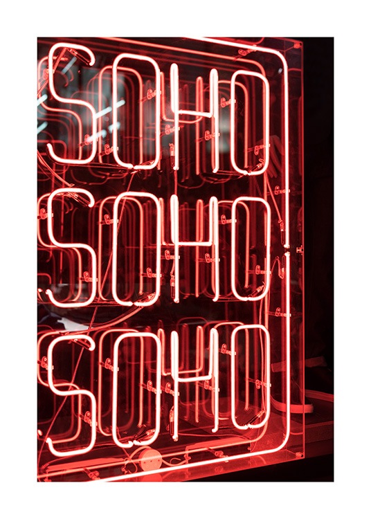 Neon Soho Poster / Fotografien bei Desenio AB (11814)