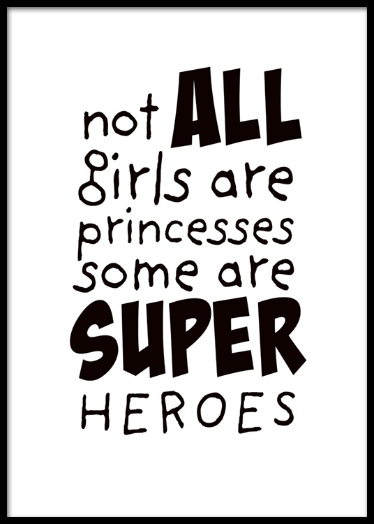 Girls are Superheroes Poster / Quadri per  bambini presso Desenio AB (11905)