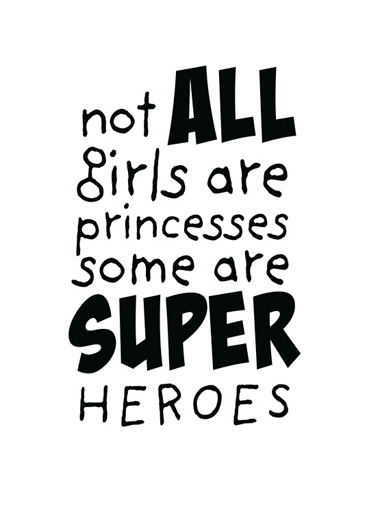 Girls are Superheroes Poster / Quadri per  bambini presso Desenio AB (11905)