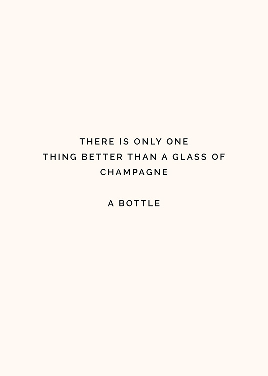Champagne Bottle Affiche