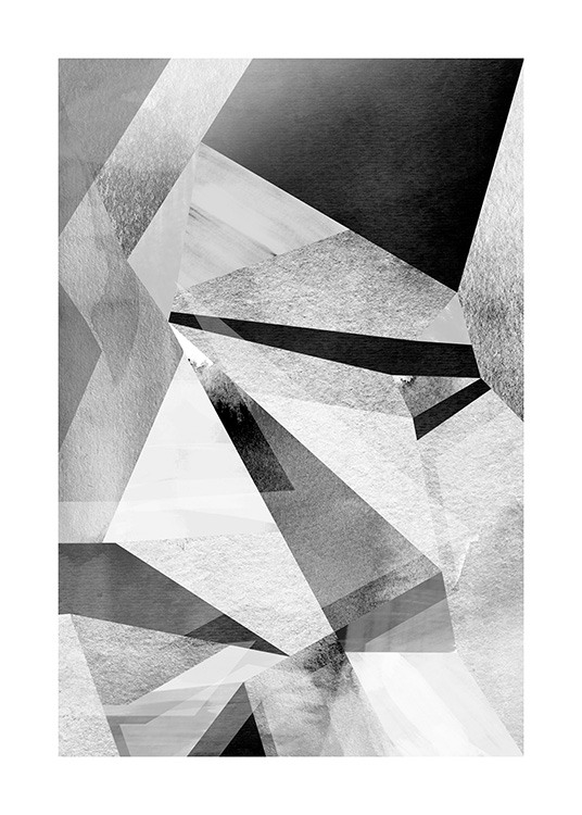 Gray Prisms Poster / Schwarz-Weiss bei Desenio AB (11991)