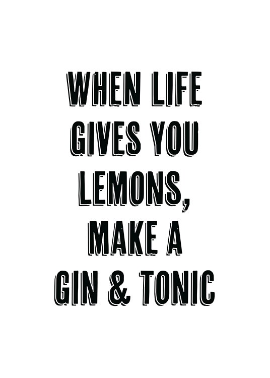 Gin and Tonic Affiche