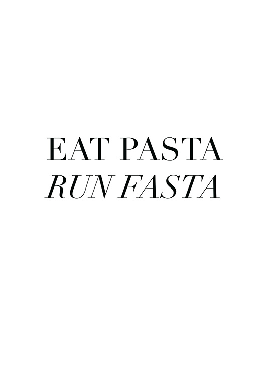 Eat Pasta Affiche