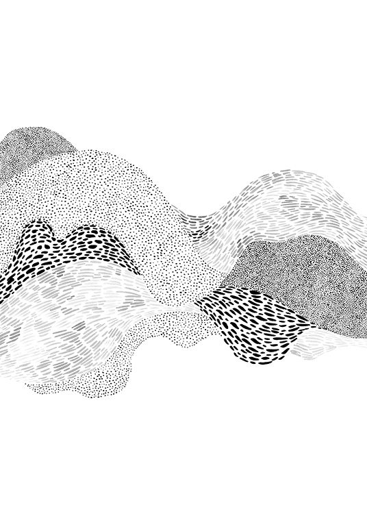 Dotted Waves No2 Affiche