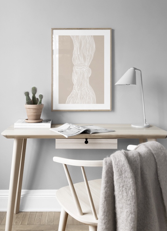 White Flow Affiche / Art chez Desenio AB (12509)