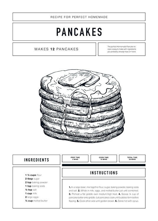 Pancake Recipe Affiche