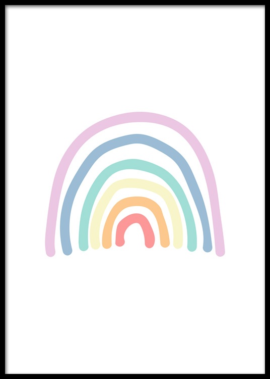 Painted Rainbows Poster / Kinder bei Desenio AB (12683)