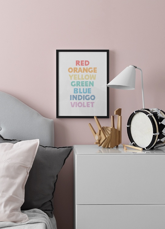 The Colors of the Rainbow Poster / Quadri per  bambini presso Desenio AB (12684)