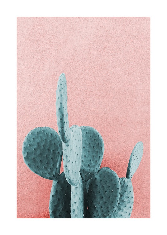 Mint Cactus Poster