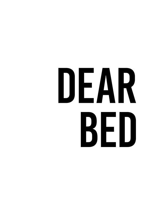 Dear Bed I Love You No1 Poster