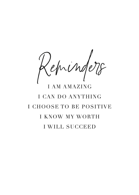 Reminders Poster Erinnerungsliste Desenio Ch